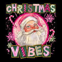 Pink Christmas Vibes Santa Ladies Tee | Teevron