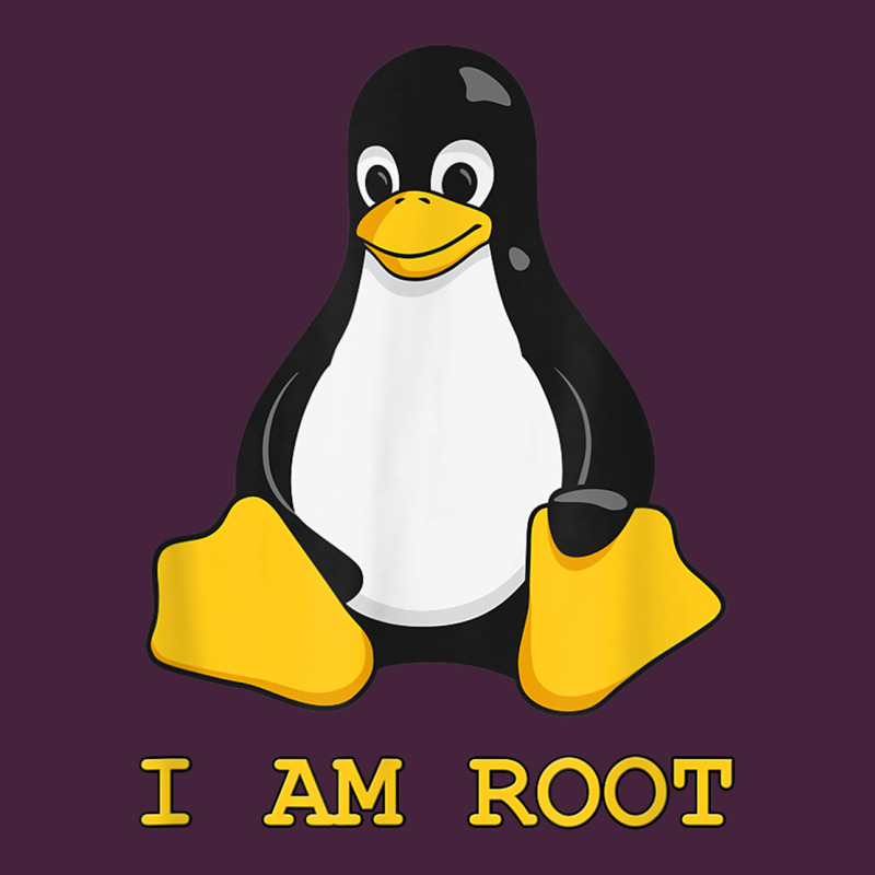 Linux Mascot Tux The Penguin I Am Root Tshirt Men Women Kids Long Sleeve Tee by PixelFlow | Teevron