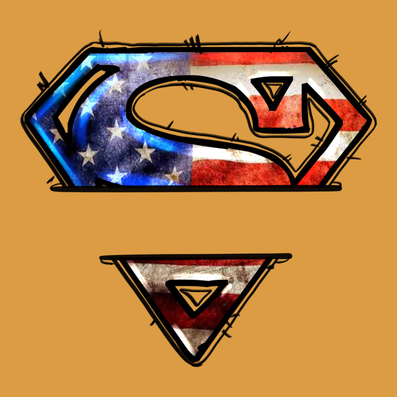 Super American Flag Logo Urban Heavy Tee by LillyAllenDesigns | Teevron