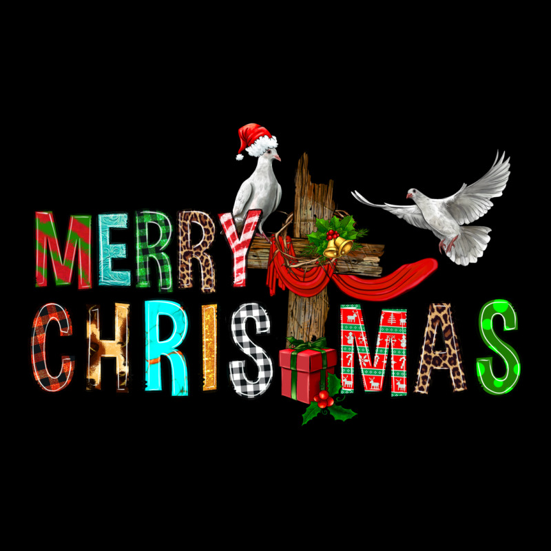 Merry Christmas Cross Ladies Tee by FaDigitalArtStudio | Teevron