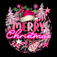 Pink Merry Christmas Ladies Tee | Teevron