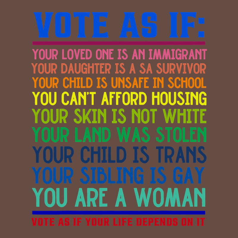 Vote As If Your Life Depends On It Human Rights Long Sleeve Tee by SnappyArt | Teevron