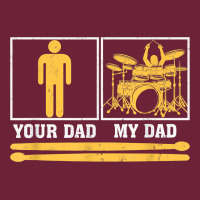 Mens My Dad Is A Drummer Your Dad Not Drum Player Father's Day T Shirt Long Sleeve Tee | Teevron