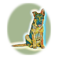 German Shepherd isolated on whot. | Teevron