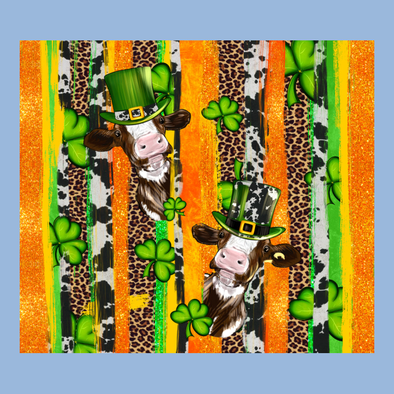 St Patricks Cow And Shamrock With Cowhide Premium Hoodie by Artiststas | Teevron