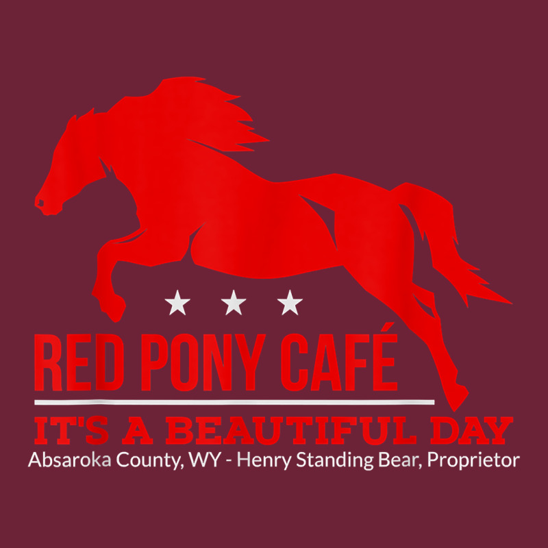 Red Pony Cafe, Funny Cute Horse Lover Long Sleeve Tee by ArtMosaic | Teevron
