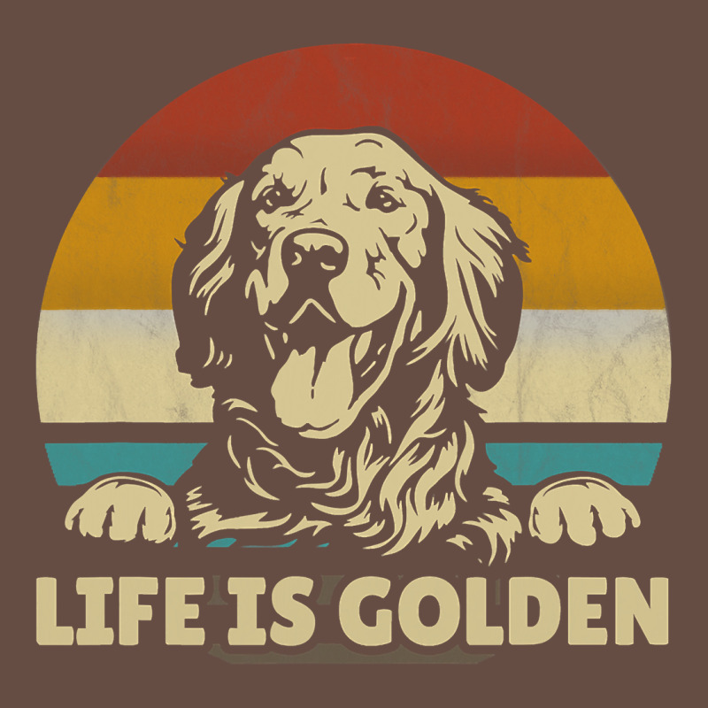 Golden Retriever Dog Life Is Golden Retro Vintage Long Sleeve Tee by ArtMosaic | Teevron