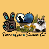 Peace Love Siamese Cat Vintage Hoodie | Teevron