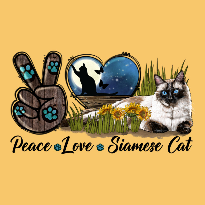 Peace Love Siamese Cat Vintage Hoodie by LillyAllenDesigns | Teevron