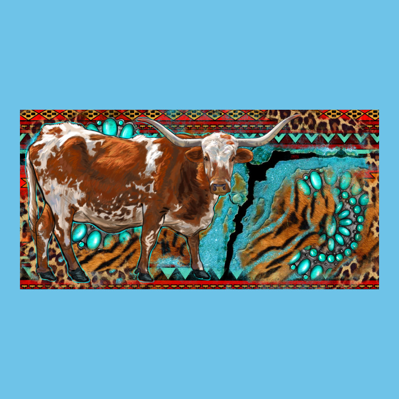 Texas Longhorn With Aztec Tiger And  Leopard Premium Sweatshirt by RanaPortraitStore | Teevron