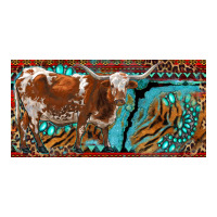 texas longhorn with aztec tiger and  leopard | Teevron