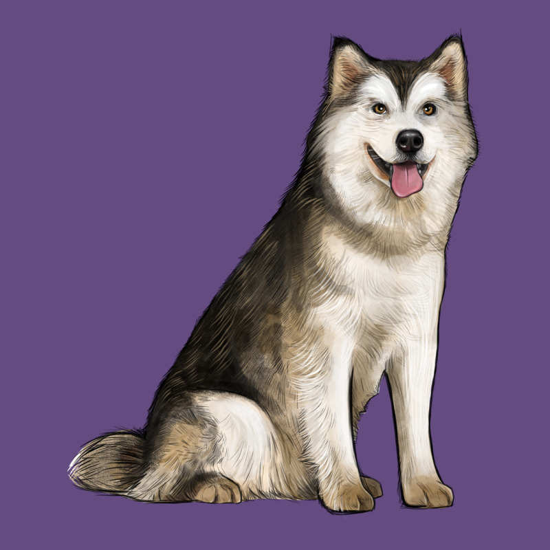 Alaskan Malamute Dog Vintage Hoodie by LillyAllenDesigns | Teevron