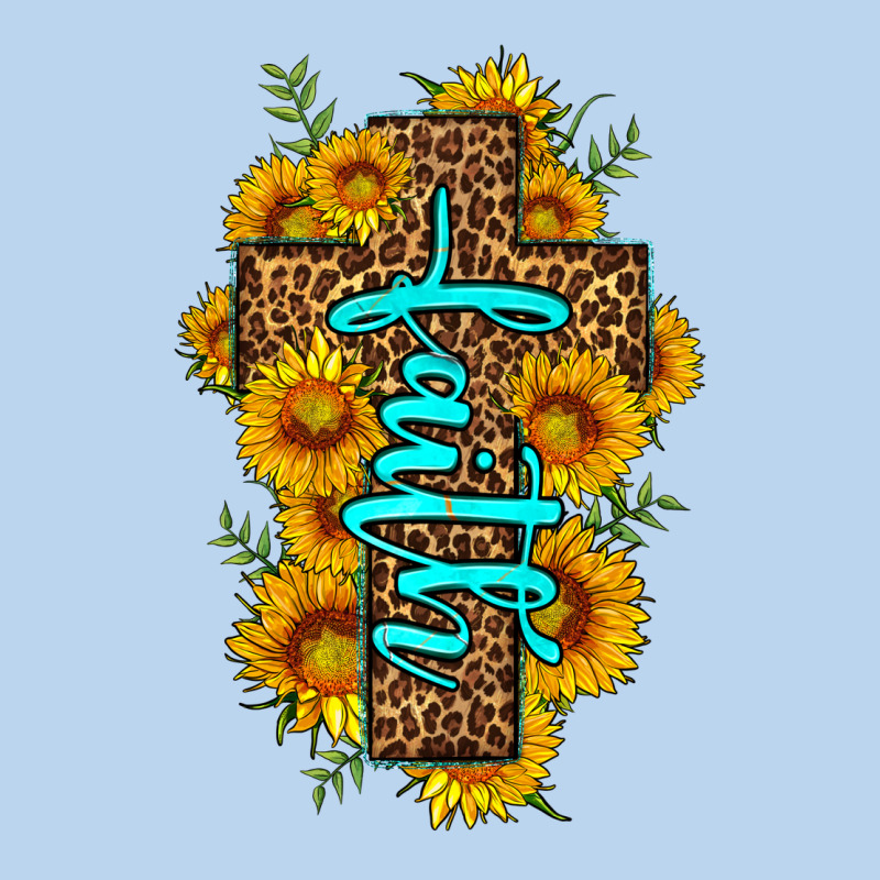 Faith Sunflower Leopard Cross Olivia Classic Tee by OliviaCreatesArt | Teevron
