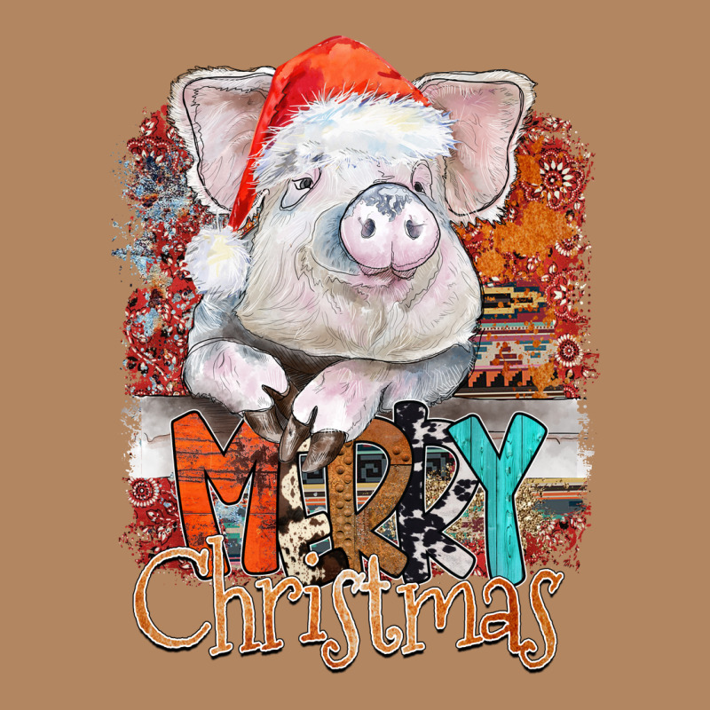 Merry Christmas Pig Long Sleeve Tee by CowhideDigitalArt | Teevron