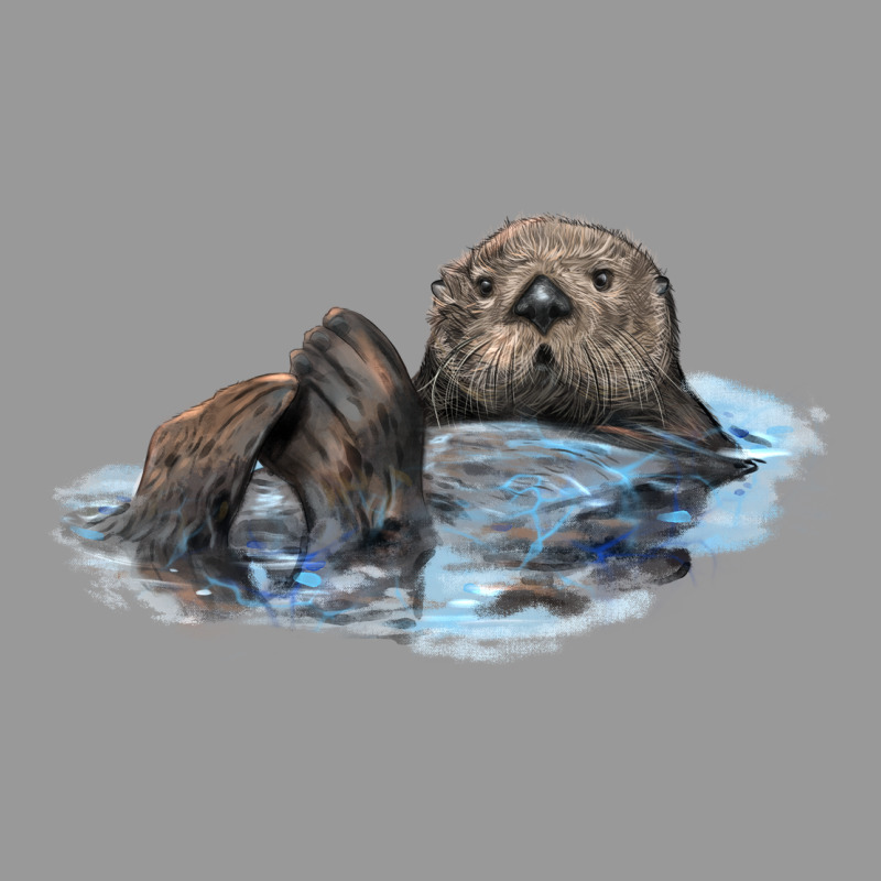 California Sea Otter Vintage Hoodie by LillyAllenDesigns | Teevron