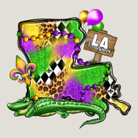 Louisiana Map Alligator Mardi Gras Olivia Heavy Core Tee | Teevron