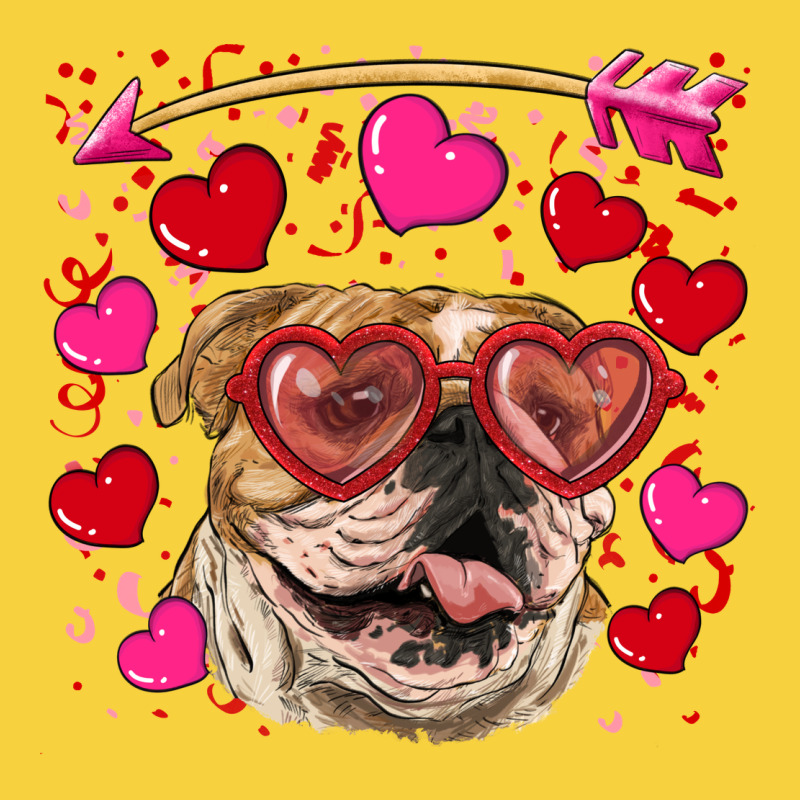 Valentine's Day  Brown English Bulldog Premium Sweatshirt by RanaPortraitStore | Teevron