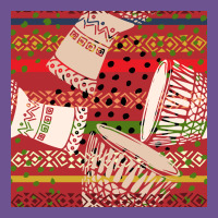 African Drum Colorful Seamless Pattern Vintage Tee | Teevron