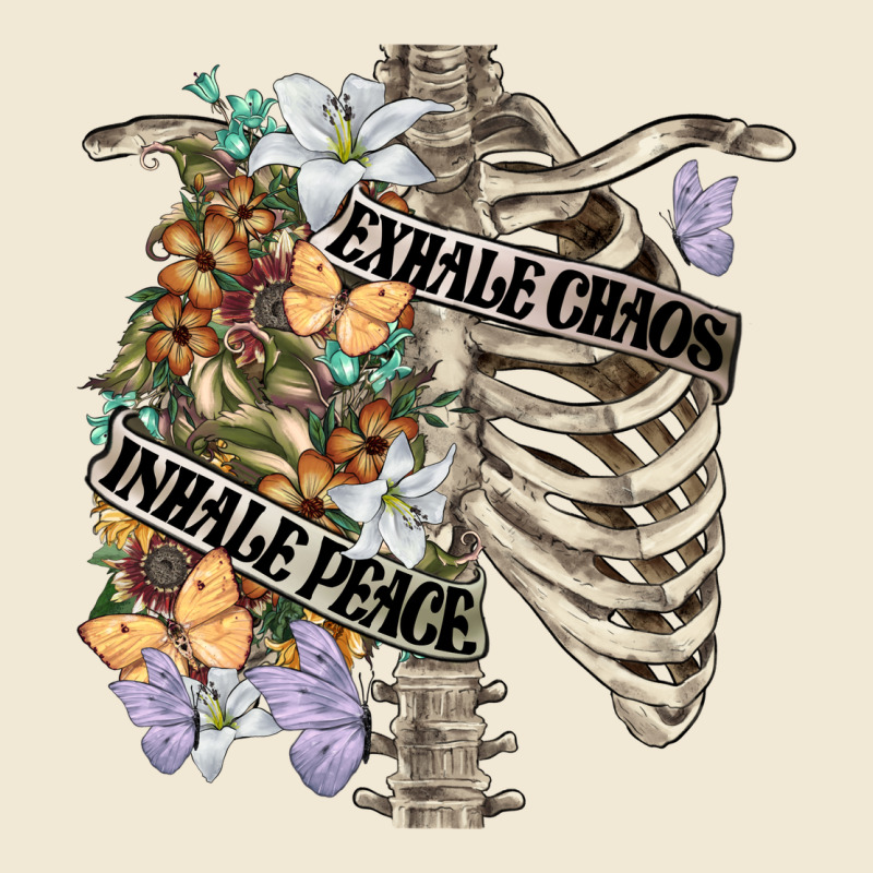 Inhale Peace Exhale Chaos Chest Ladies Tee by FaDigitalArtStudio | Teevron