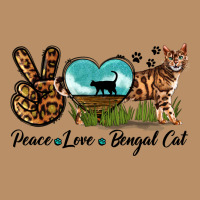 Peace Love Bengal Cat Vintage Hoodie | Teevron