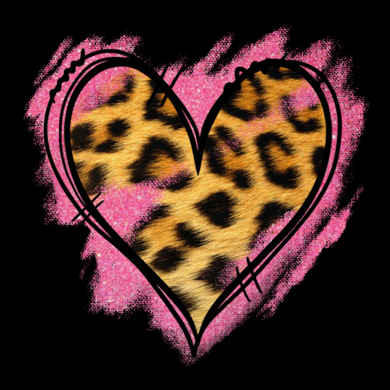 Leopard Pink Glitter Heart Urban Hoodie by Jasminsmagicworld | Teevron