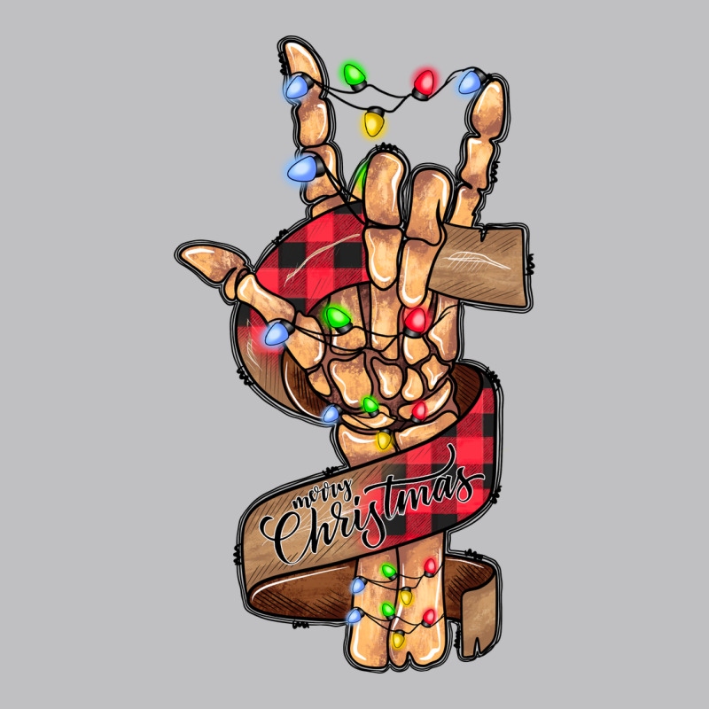Merry Christmas Skeleton Hand Long Sleeve Tee by CowhideDigitalArt | Teevron