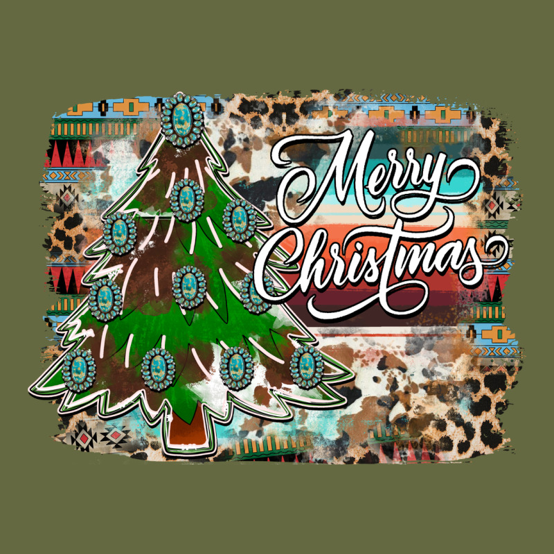 Merry Christmas Tree Western Long Sleeve Tee by CowhideDigitalArt | Teevron