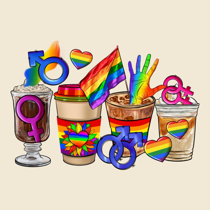 Lgbt Coffee Cups Premium Tee by FaDigitalArtStudio | Teevron