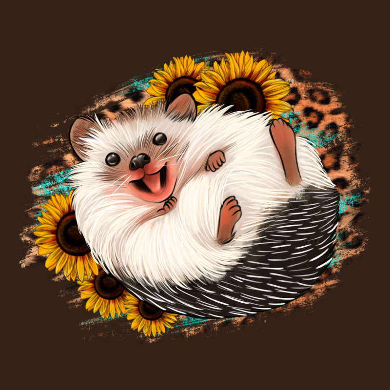 Happy Hedgehog Sunflower Leopard Heavy Core Tee by Jasminsmagicworld | Teevron