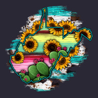 West Virginia Map Sunflower Cactus Serape Vintage Tee | Teevron