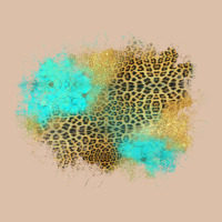 Turquoise Leopard Patch Urban Heavy Tee | Teevron