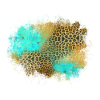 turquoise leopard patch | Teevron