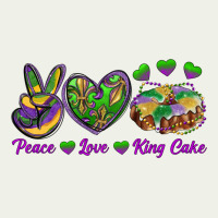 Peace Love Mardi Gras King Cake Urban Heavy Tee | Teevron
