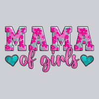 Mama Of Girls Floral Pattern Turquoise Heart Heavyweight Sweatshirt | Teevron