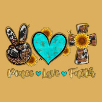 Peace Love Faith With Cros And Sunflower Premium Hoodie | Teevron