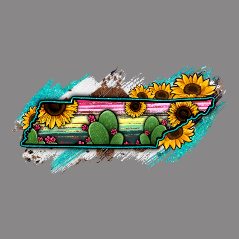 Tennessee Map Sunflower Cactus Serape Vintage Tee by RanaPortraitStore | Teevron
