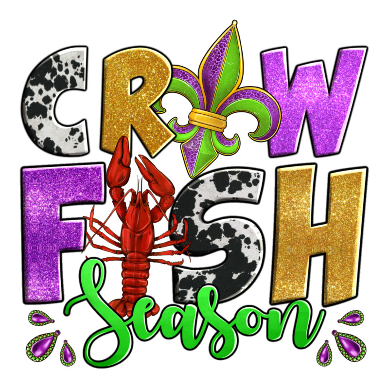 Crawfish Season Mardi Gras Carnival Fleur De Lis Heavyweight Hoodie by Jasminsmagicworld | Teevron