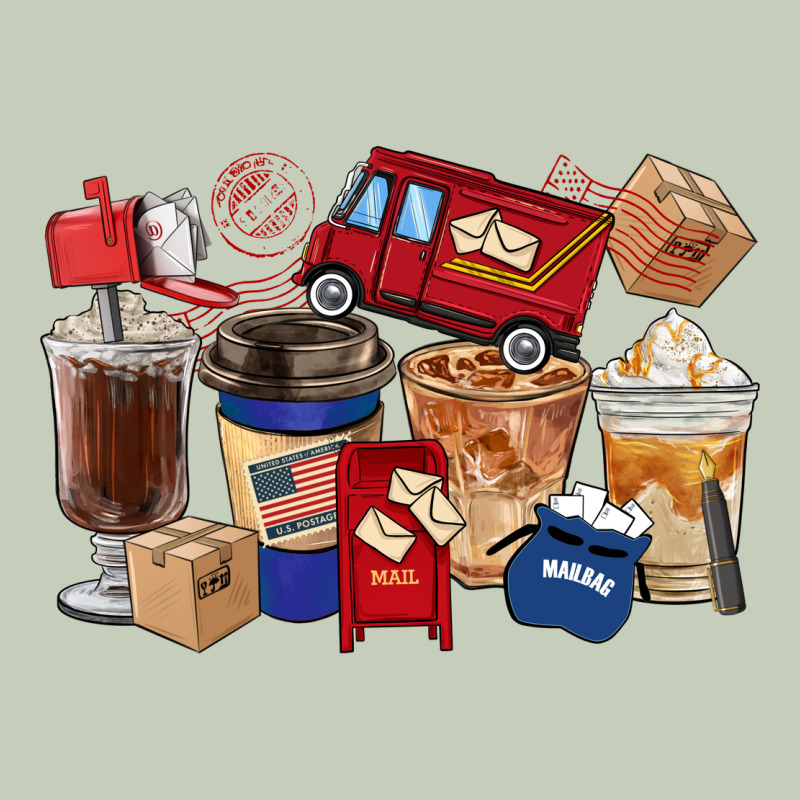 Postal Worker Coffee Cups Ladies Tee by FaDigitalArtStudio | Teevron