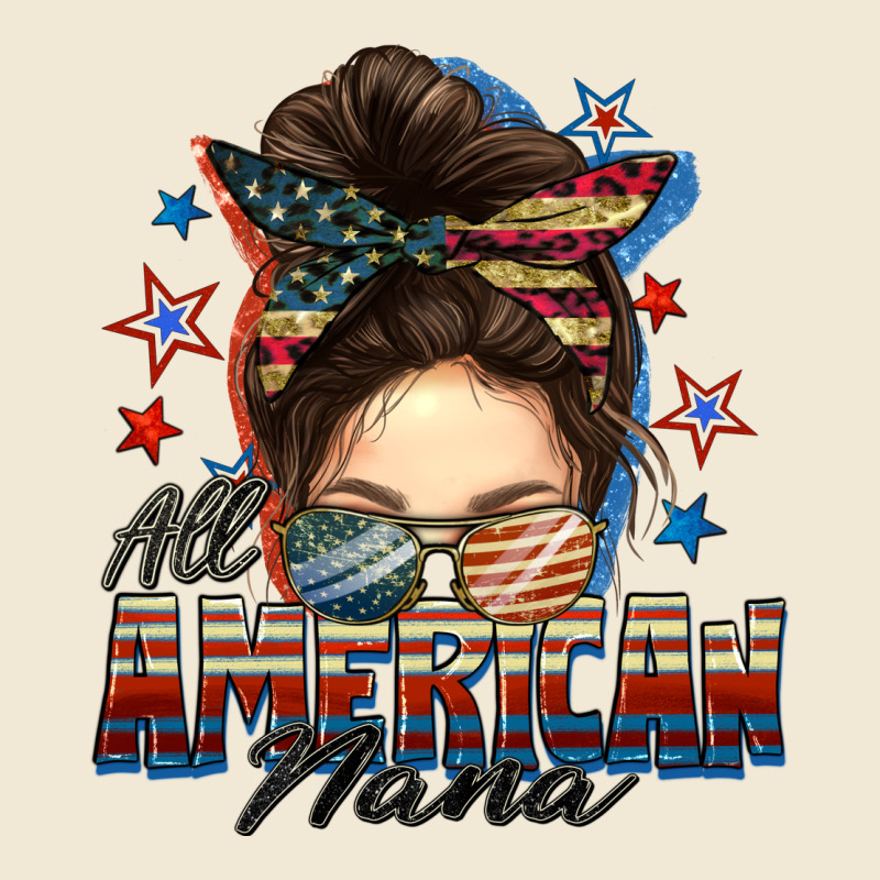 All American Nana Messy Bun Premium Tee by FaDigitalArtStudio | Teevron