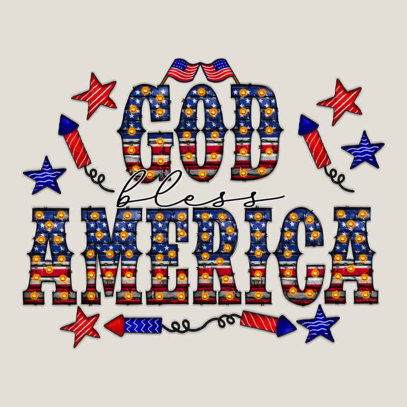 4 July God Bless America Western Heavy Core Tee by CowCowDesign | Teevron
