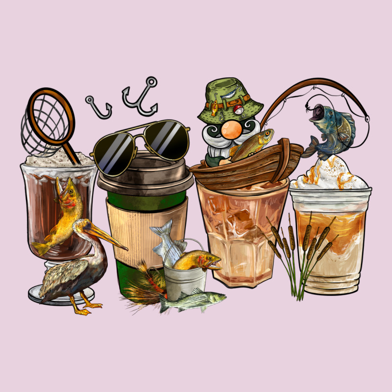 Fishing Coffee Cups Ladies Tee by FaDigitalArtStudio | Teevron