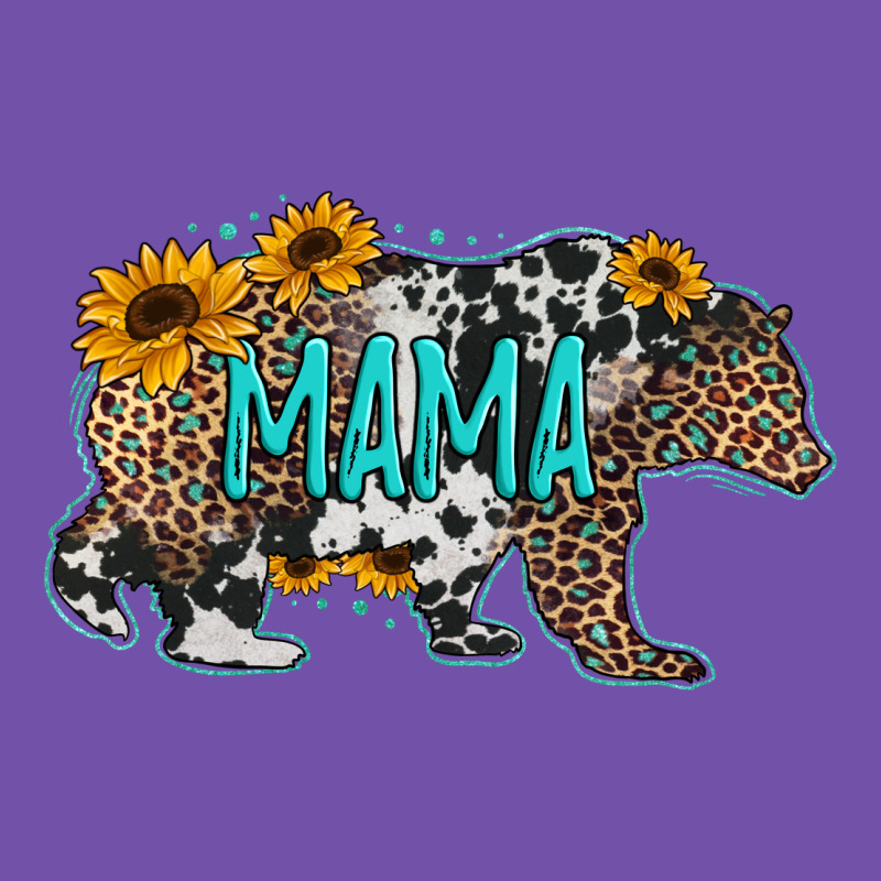 Mama Bear Sunflowers Leopard Cowhide Mother's Day Premium Sweatshirt by Jasminsmagicworld | Teevron