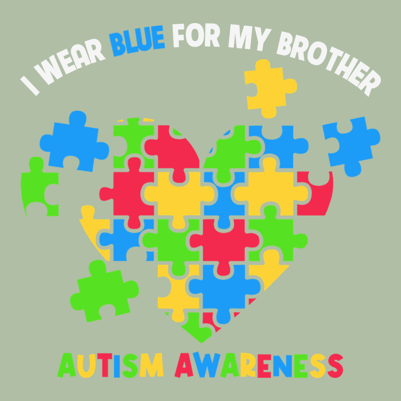 Wear Blue For My Brother Autism Urban Heavy Tee by CowhideDigitalArt | Teevron