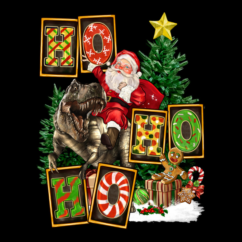 Christmas Trex Ho Ho Ho Santa Ladies Tee by FaDigitalArtStudio | Teevron