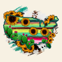 America Map Sunflower Cactus Serape Vintage Tee | Teevron