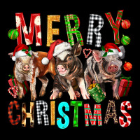 Merry Christmas Pigs Ladies Tee | Teevron