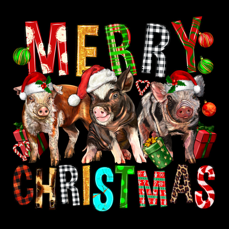 Merry Christmas Pigs Ladies Tee by FaDigitalArtStudio | Teevron