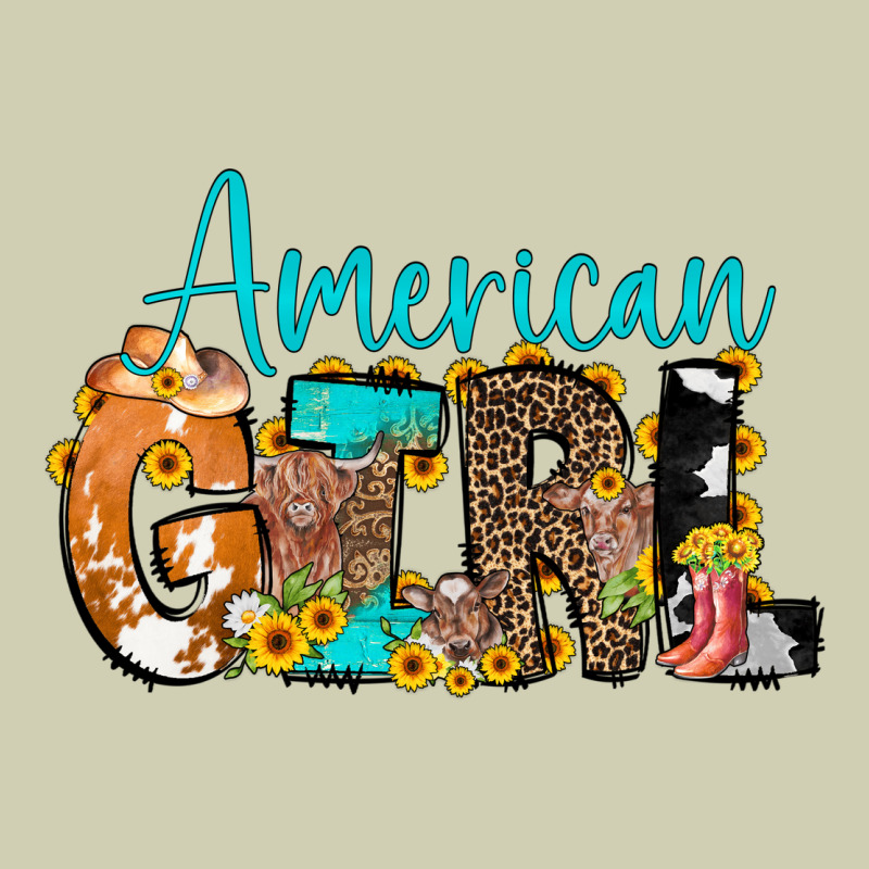American Girl, Western Cowhide Heavy Core Tee by CowCowDesign | Teevron