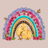 Easter Flowers And Butterfly With Chicks Rainbow Premium Hoodie | Teevron