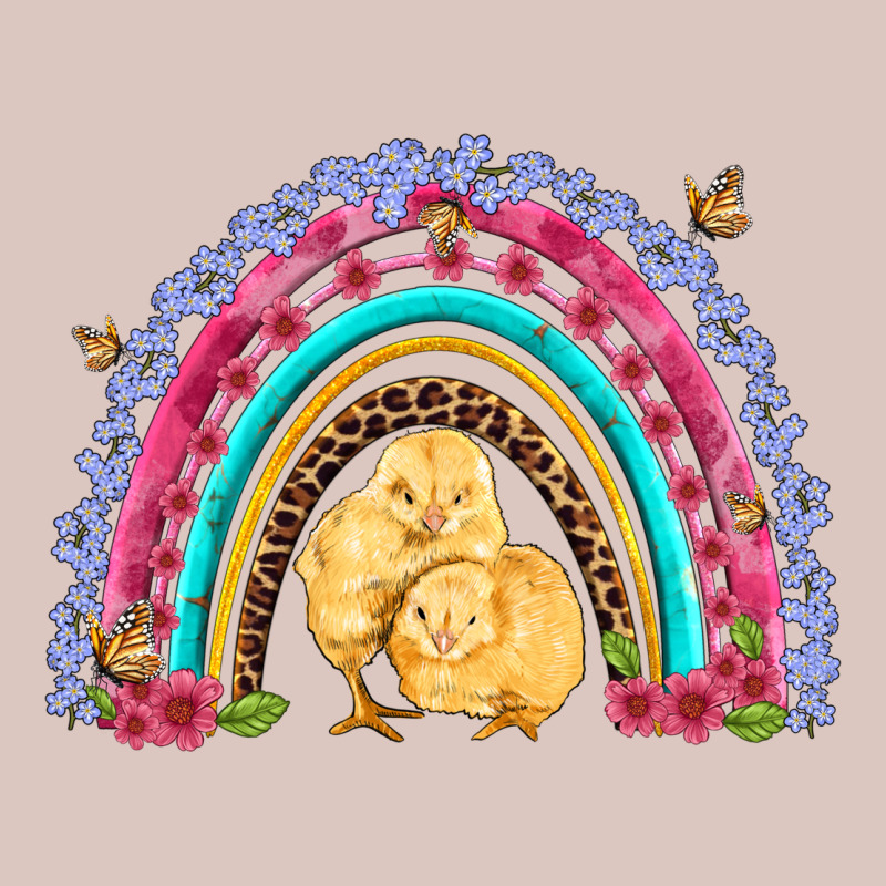 Easter Flowers And Butterfly With Chicks Rainbow Premium Hoodie by Artiststas | Teevron